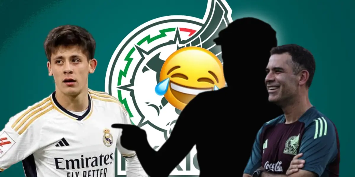 Rafael Márquez, silueta de jugador, Arda Güler y emoji/Foto Mi Selección.