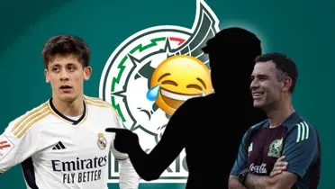 Rafael Márquez, silueta de jugador, Arda Güler y emoji/Foto Mi Selección.
