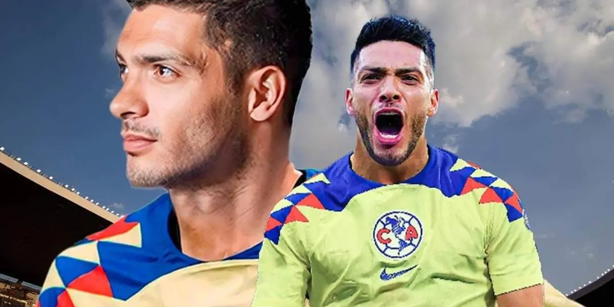 Raúl Jiménez con el jersey del América / FOTO X