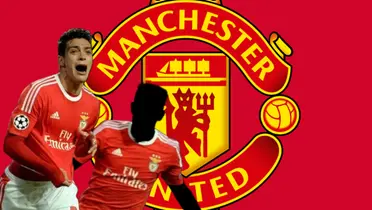 Raúl Jiménez junto a futbolista incógnito del Benfica / FOTO X