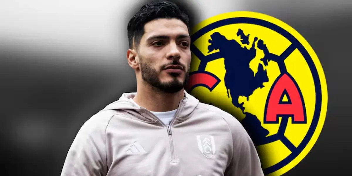 Raúl Jiménez junto al escudo del América / FOTO W DEPORTES