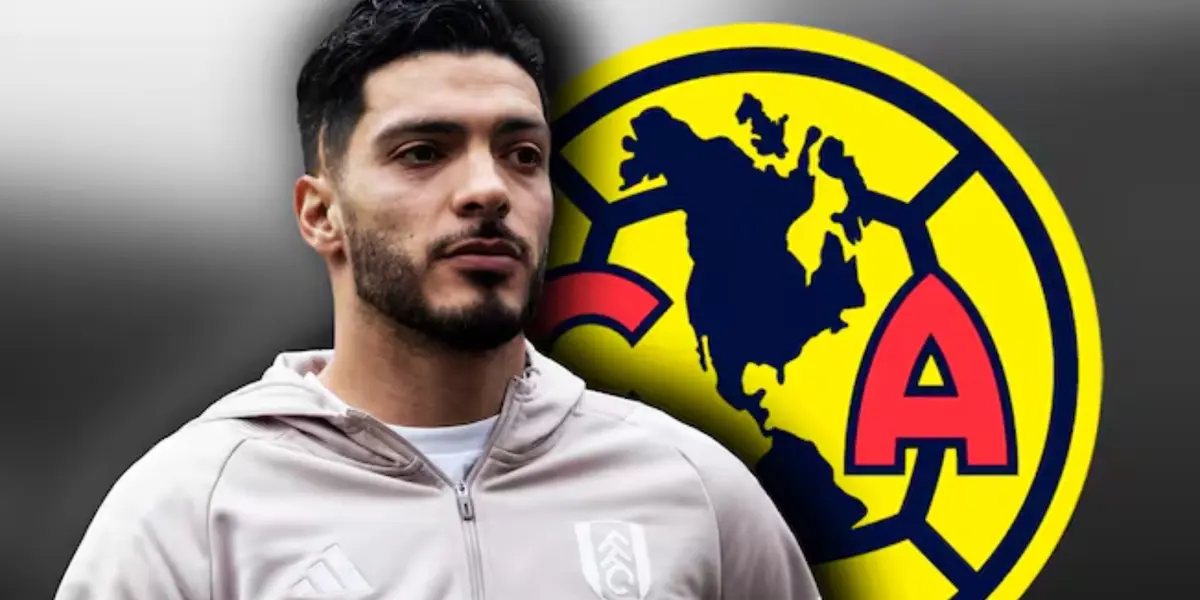 Raúl Jiménez junto al escudo del América / FOTO WDEPORTES