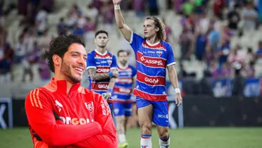 Raúl Jiménez y David Luiz en Fortaleza/Foto Davi Rocha SVM