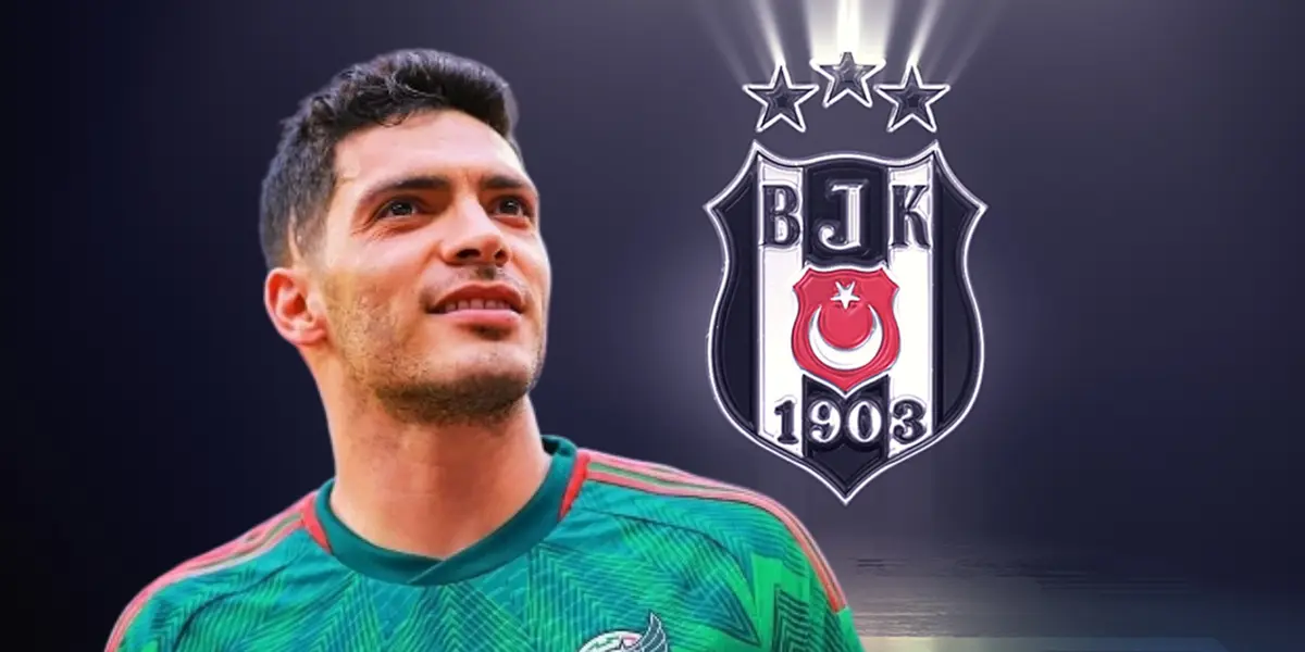 Raúl Jiménez y escudo del Besiktas/Foto Devian ART.