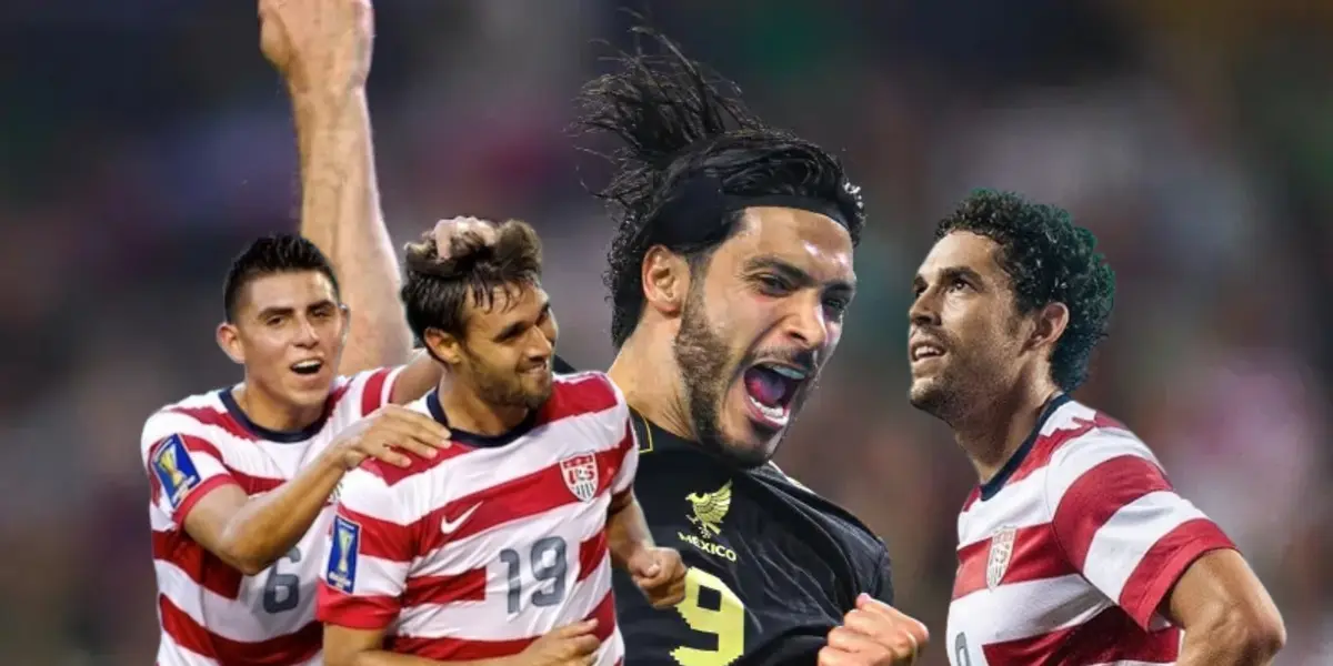 Raúl Jiménez y ex jugadores de Estados Unidos/Foto Vanguardia.com