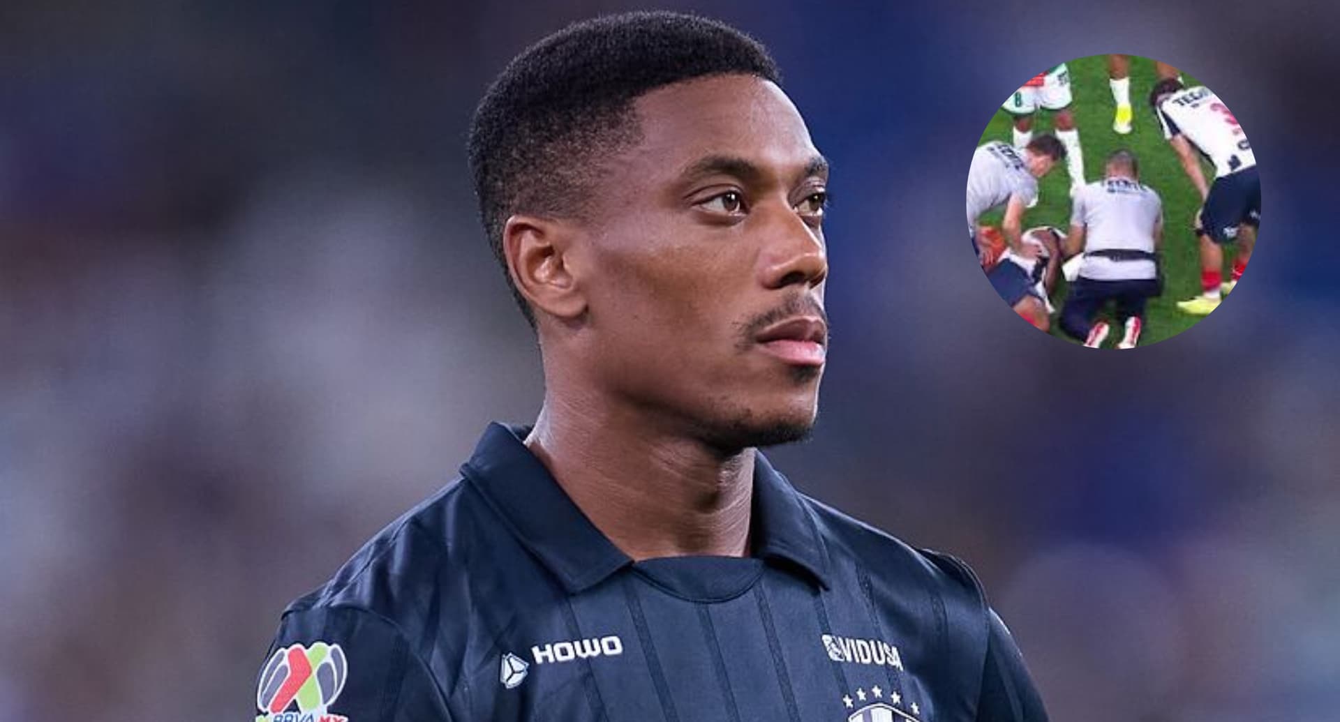 Rayados sigue ganado con gol de Canales, pero Martial causó baja por luxación de hombro derecho