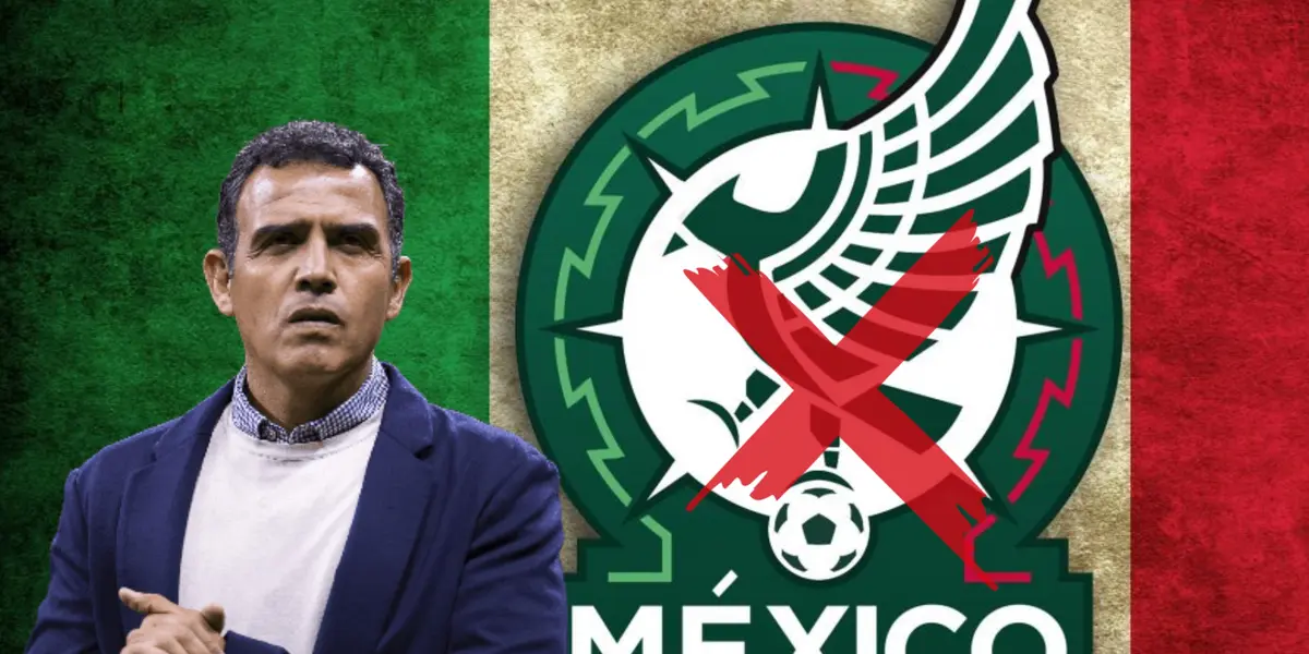 Ricardo Cadena y Selección Mexicana con cruz en el centro/Foto Todo Sport.