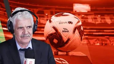 Ricardo Ferretti junto a logo de la Liga MX / FOTO ESTO