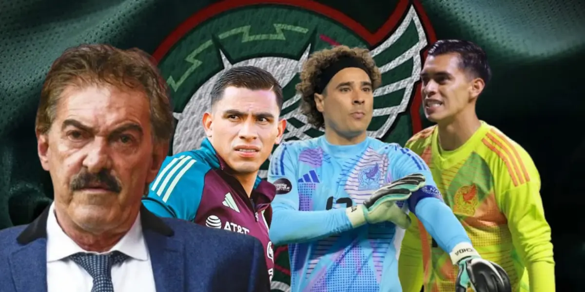 Ricardo La Volpe junto a Luis Ángel Malagón, Guillermo Ochoa y Raúl Rangel / FOTO IMAGO7