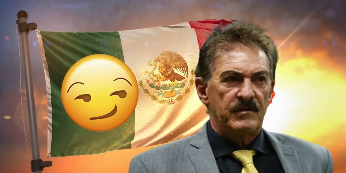 Ricardo La Volpe y emoji a su lado/Foto Wallpapers.com