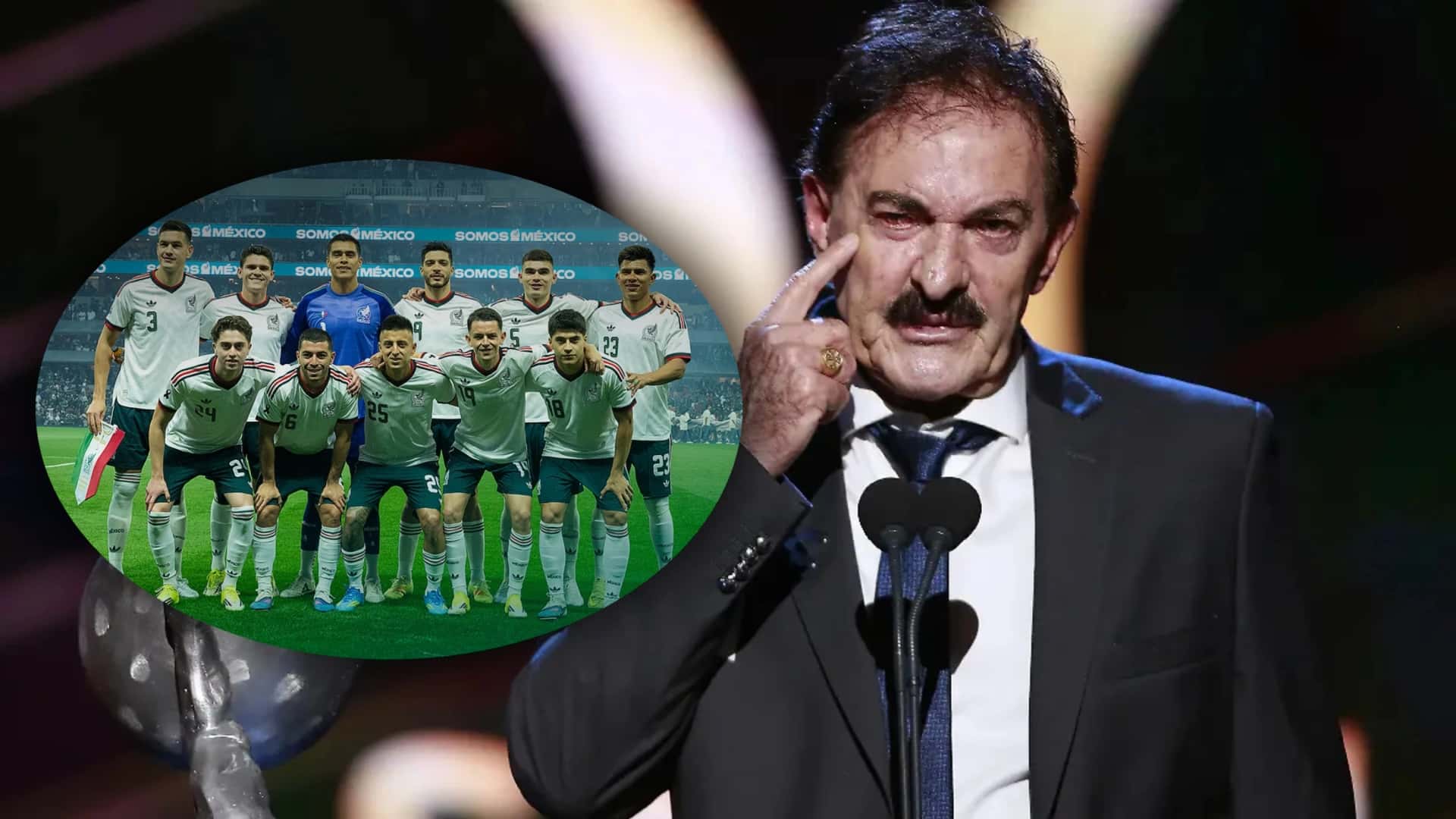 Ricardo La Volpe y jugadores de la selección mexicana