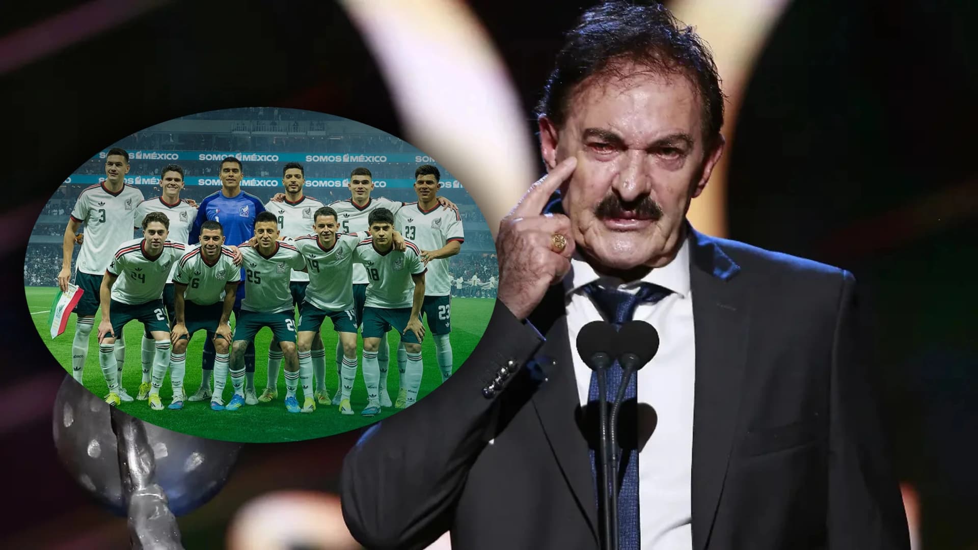 Ricardo La Volpe y jugadores de la selección mexicana