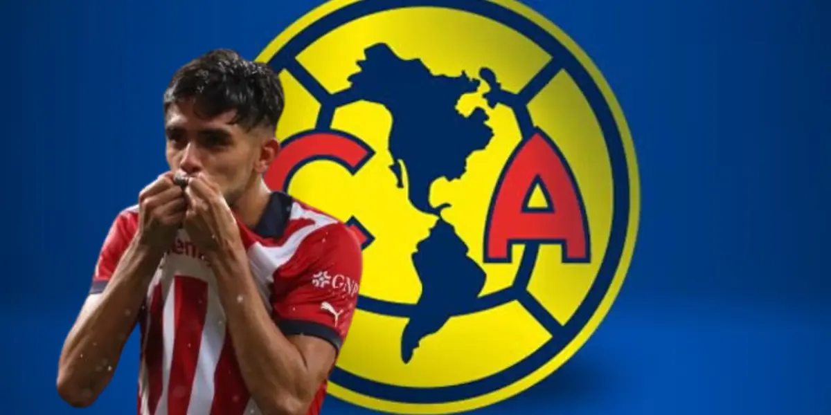 Ricardo Marín junto al escudo del América / FOTO MUNDO DEPORTIVO