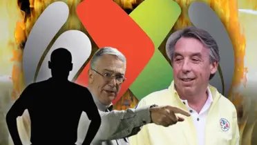 Ricardo Salinas Pliego, Emilio Azcárraga y sombra de jugador/Foto Marca.