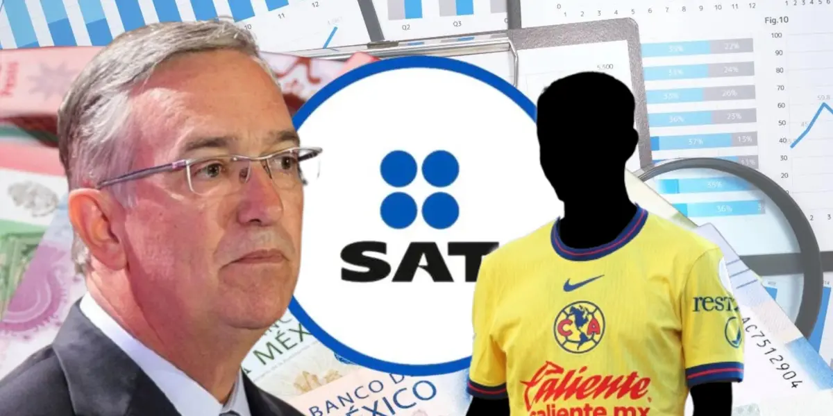 Ricardo Salinas Pliego junto a futbolista incógnito del América / FOTO MARCA