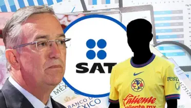Ricardo Salinas Pliego junto a futbolista incógnito del América / FOTO MARCA