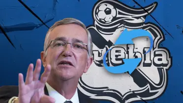 Ricardo Salinas Pliego y logo del Puebla/Foto ESPN.