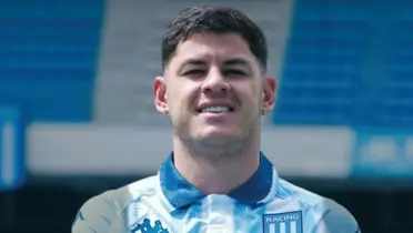 Richard en presentación con Racing. Foto: Racing