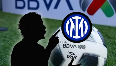 Richard Ríos en forma de silueta y escudo del Inter de Milán/ Foto Strickers.