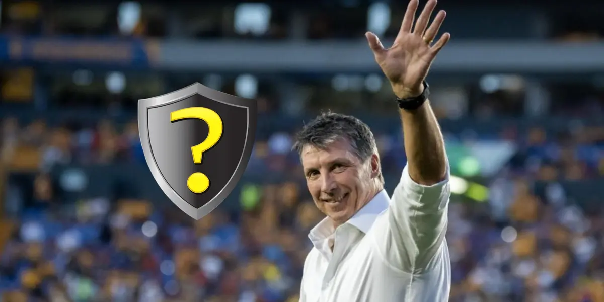 Robert Dante Siboldi despidiéndose y escudo con signo de interrogación/Foto Qué Pasa