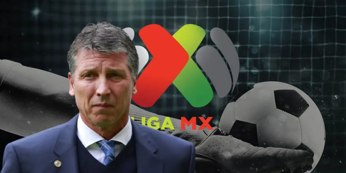 Robert Dante Siboldi junto al logo de la Liga MX / FOTO 90 MIN