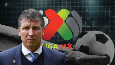 Robert Dante Siboldi junto al logo de la Liga MX / FOTO 90 MIN