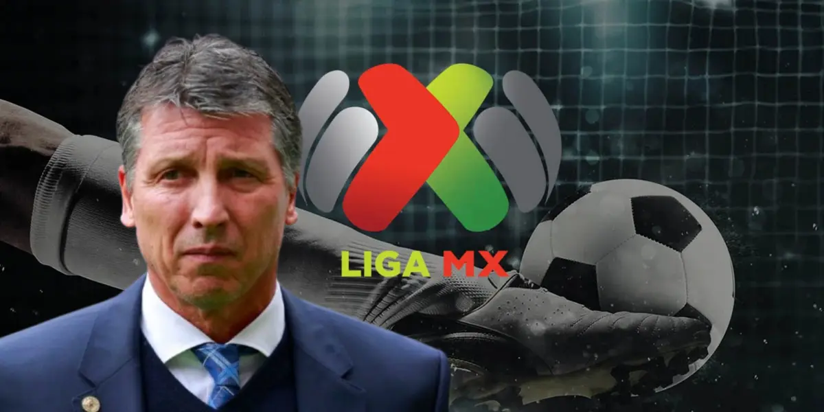 Robert Dante Siboldi junto al logo de la Liga MX / FOTO TABASCO HOY