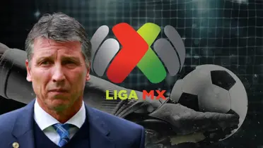 Robert Dante Siboldi junto al logo de la Liga MX / FOTO TABASCO HOY
