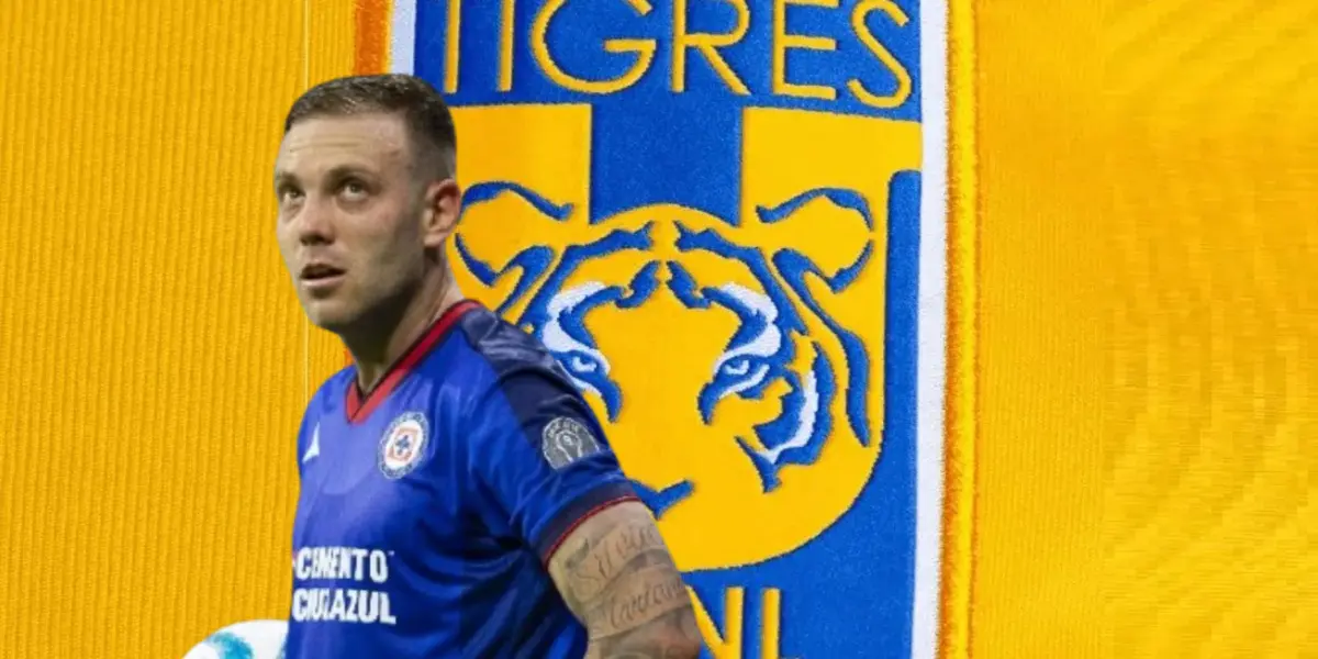 Rodolfo Rotondi junto al escudo de Tigres / FOTO RÉCORD
