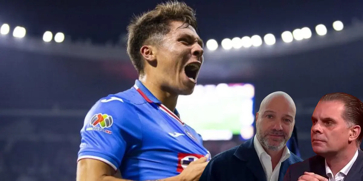Rodrigo Huescas celebrando en partido con Cruz Azul. Foto: Récord