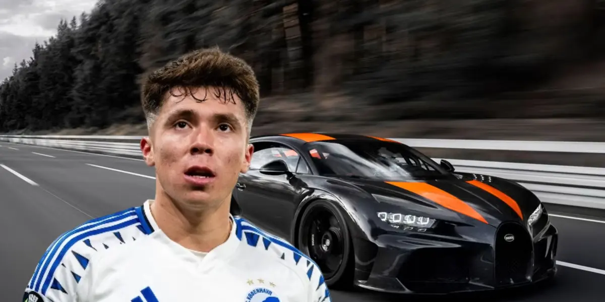 Rodrigo Huescas y auto de fondo/ Foto Car and Driver.