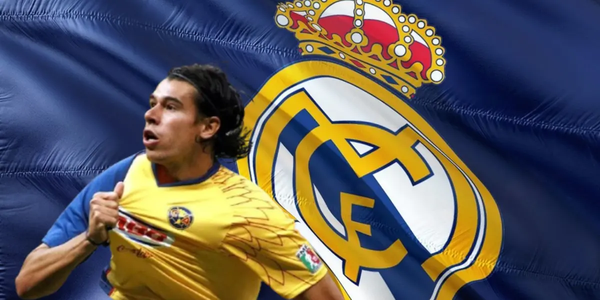 Rodrigo Iñigo junto al escudo del Real Madrid / FOTO ENTRE LADRILLOS