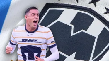 Rogelio Funes Mori gritando y playera de Rayados/ Foto Soy Fútbol.