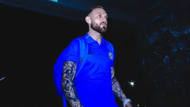Rotondi en llegada a partido. Foto: Cruz Azul