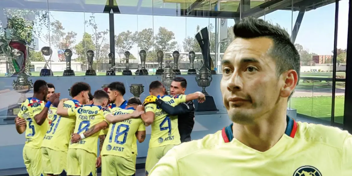 Rubens Sambueza y jugadores del América/ Foto Milenio.