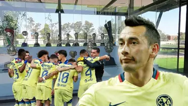 Rubens Sambueza y jugadores del América/ Foto Milenio.