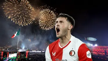 Santiago Giménez celebrando y fuegos artificiales/ Foto Memorias de un Cubano.