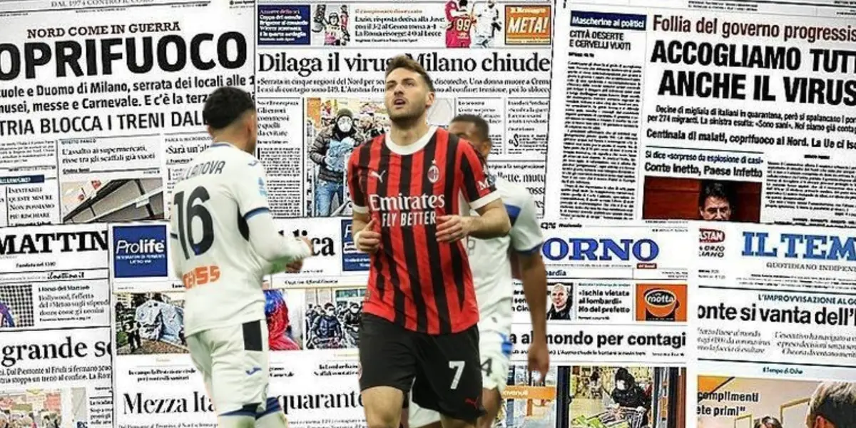 Santiago Giménez en el AC Milán vs Atalanta / FOTO ESPN