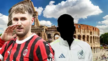 Santiago Giménez junto a futbolista incógnito del Tri / FOTO JUAN FÚTBOL