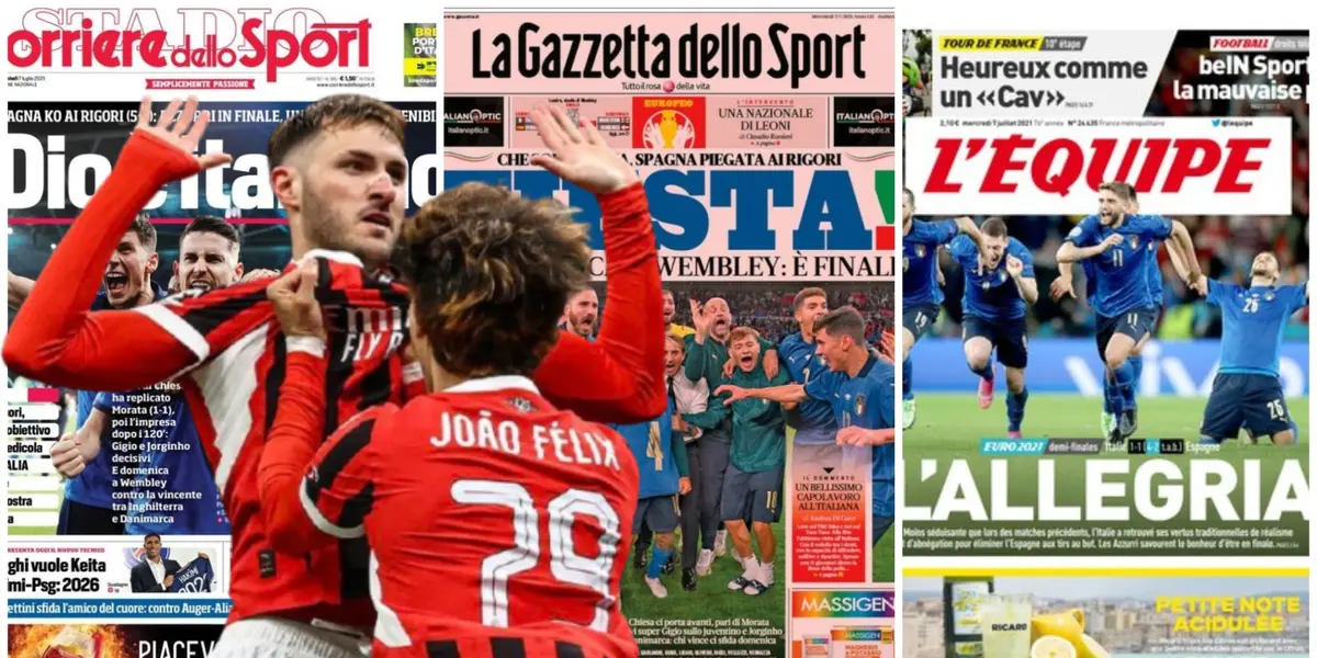 Santiago Giménez junto a Joao Félix / FOTO X