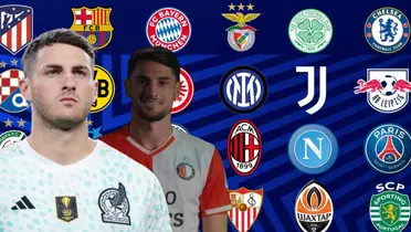 Santiago Giménez junto a Julián Carranza / FOTO X