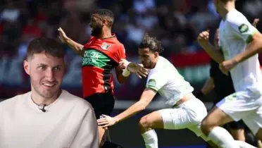 Santiago Giménez junto al NEC vs Feyenoord / FOTO Debate