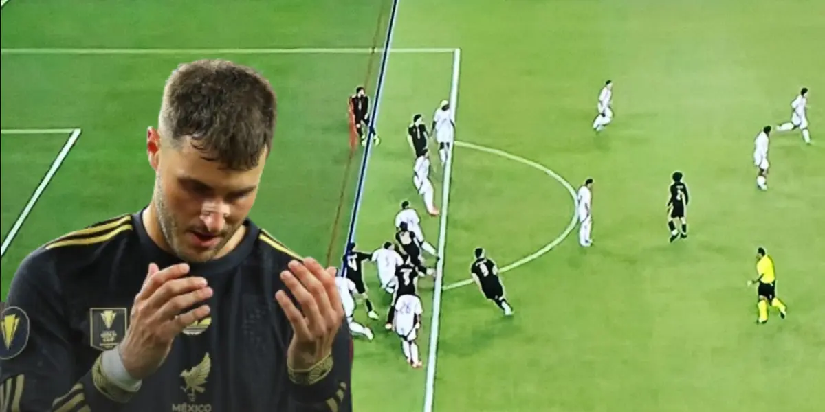 Santiago Giménez y el gol anulado ante Costa Rica / FOTO X