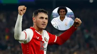 Santiago Giménez y Hugo Sánchez/Foto Reuters.