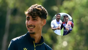 Santiago Márquez, Carlos Salcido y su hijo/ Foto Diario AS.