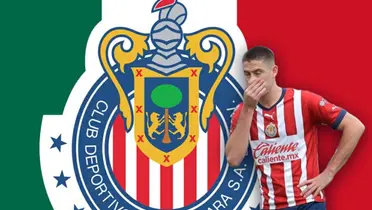Santiago Ormeño tomándose la cara y escudo del Club Guadalajara/Foto Pinterest.