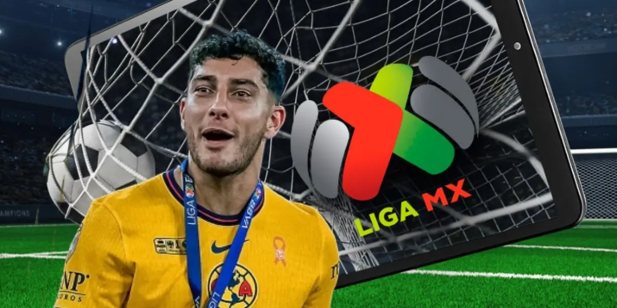 Sebastián Cáceres y escudo de Liga MX/Foto El Financiero.