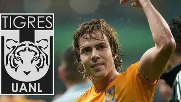 Sebastián Córdova celebrando gol con Tigres. Foto: Marca