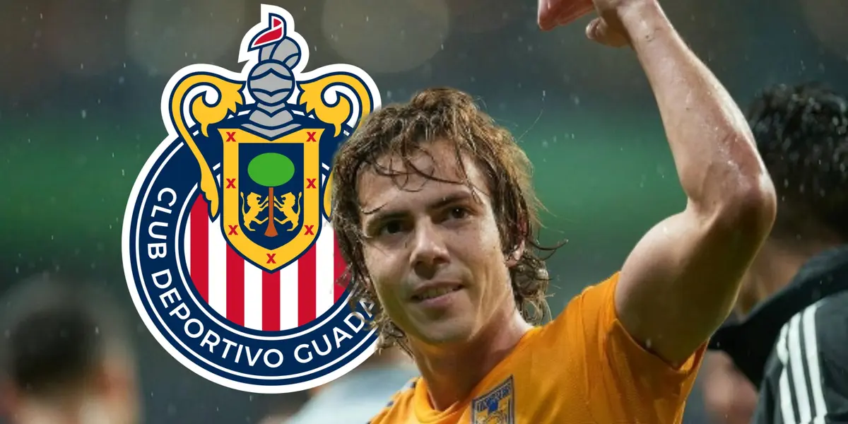 Sebastián Córdova y escudo de Chivas/Foto VAVEL.