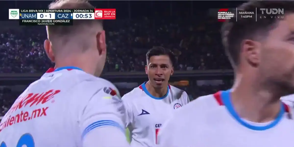 Sepúlveda celebrando gol. Captura de TUDN